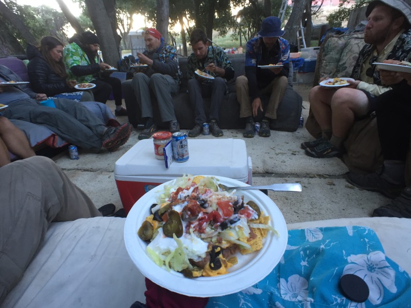 Taco Salad! Hikers: Rosebud, One Gear, Ninja Tortoise, Sam, Cheese and Trainwreck