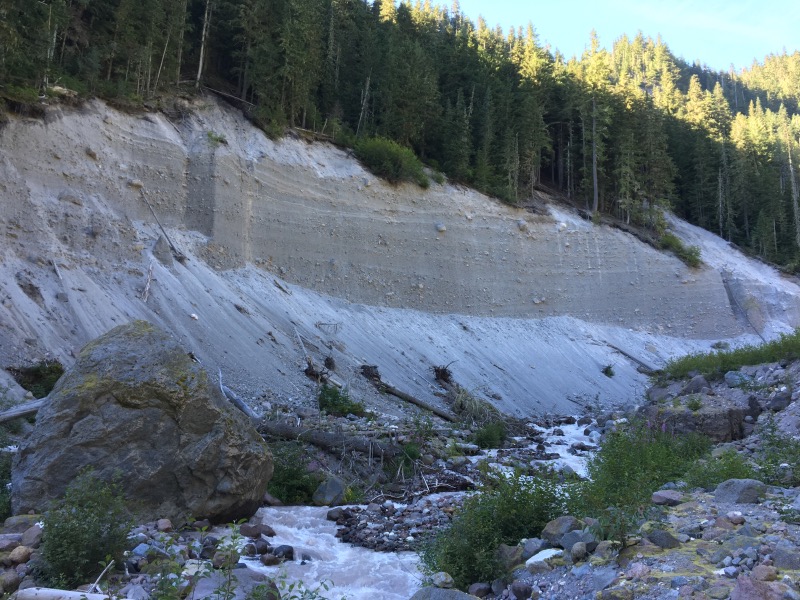 Massive slope failure at Kennedy Creek.